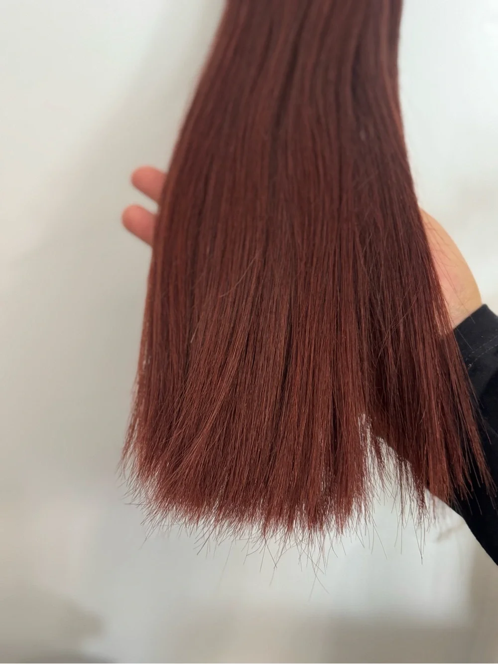 100% Human Hair Bulk Extensions Color #33 Red auburn 18–19” 100g Straight